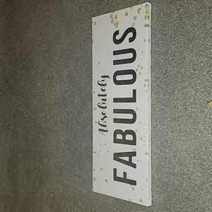 Absolutely Fabulous Canvas Art - Gold & White